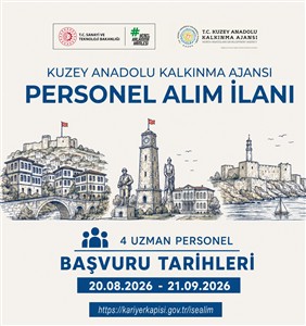 T.C. Kuzey Anadolu Kalkınma Ajansı Personel Alım İlanı